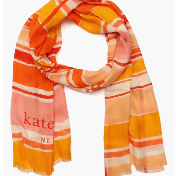 Kate spade New York Ocean Stripe Large Scarf - Picture 2 of 11